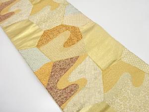 切りばめ風　古典柄・花更紗模様織り出し　袋帯